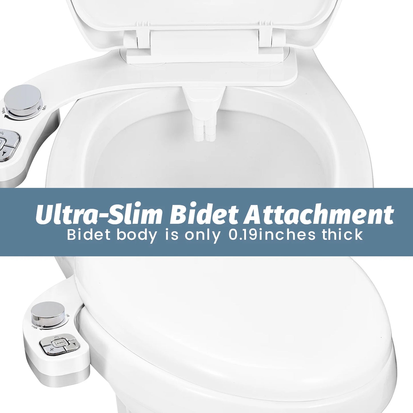 Bidet Toilet Seat Attachment Toilet Bidet Sprayer Ultra-Thin 3 Funtions Ass Bidet Shower Hygienic Wash For Bathroom