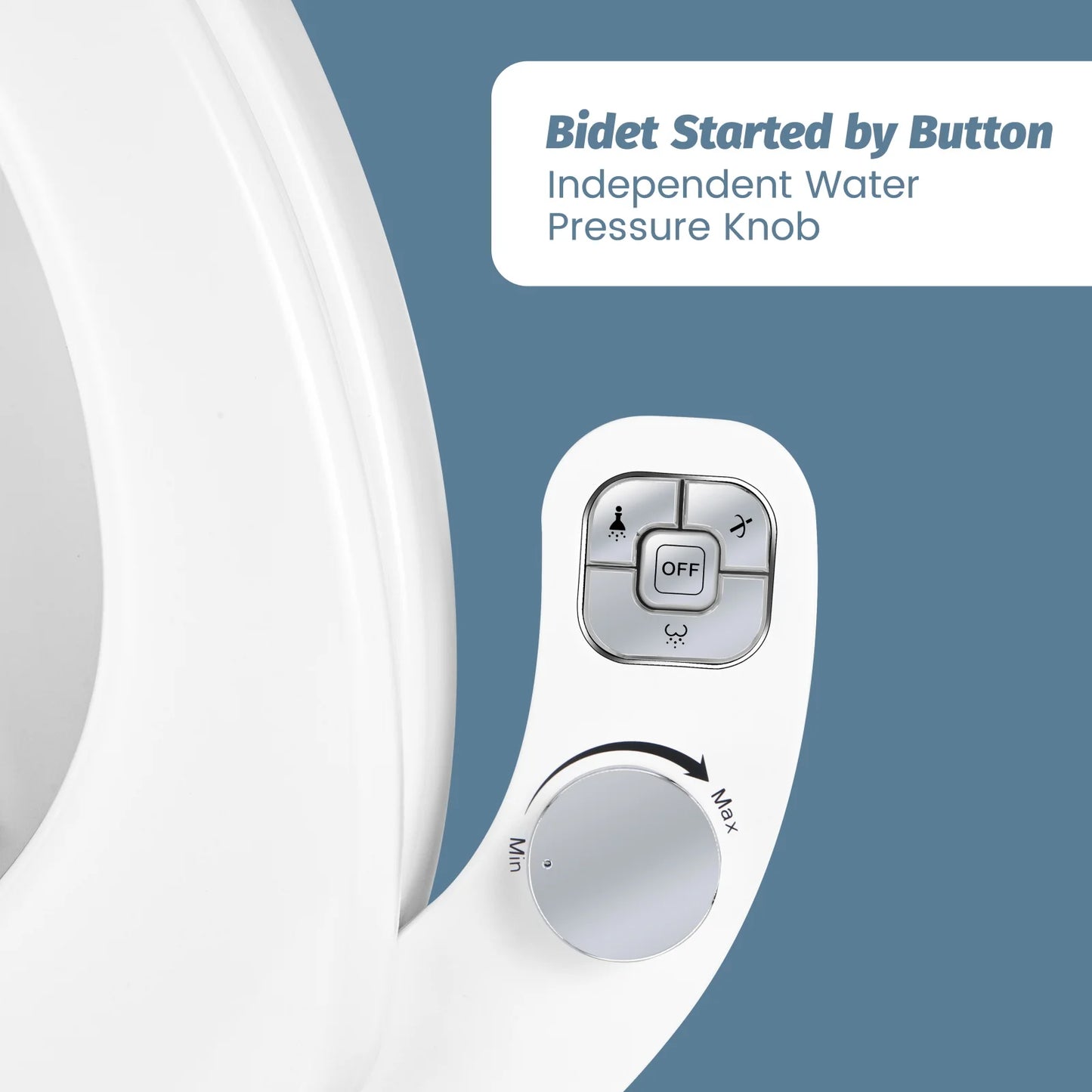 Bidet Toilet Seat Attachment Toilet Bidet Sprayer Ultra-Thin 3 Funtions Ass Bidet Shower Hygienic Wash For Bathroom