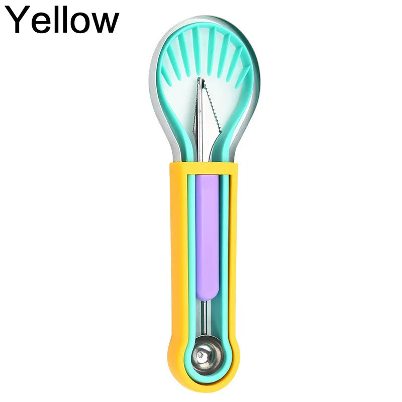 JJYY 3 In 1 Avocado Slicer Shea Corer Butter Fruit Peeler Cutter Pulp Separator Plastic Knife Kitchen Vegetable Tools