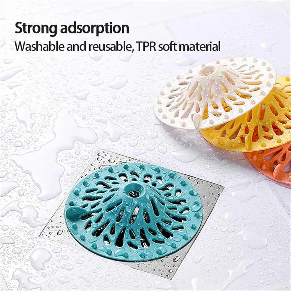 Silicone Hair Stoppers Catchers Kitchen Sink Plug Shower Filter Drain Cover Stopper Sink Strainer Drainer Bathroom Accessories